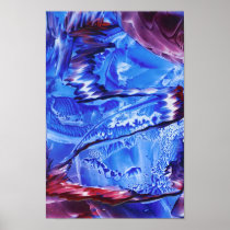 Blue Abstract Print