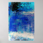 Blue Abstract Print Art Decor Minimalist Posters