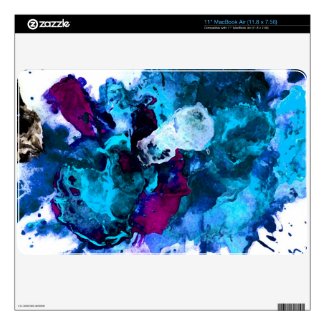 Blue abstract macbook skins