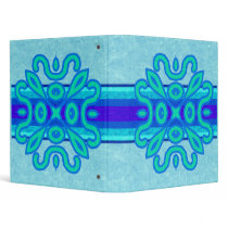 Blue Abstract Snowflake Binder