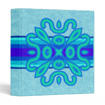 Blue Abstract Snowflake Binder