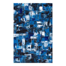 Blue Abstract Stationery