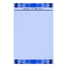 blue abstract stationery paper