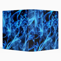 Blue Abstract Vinyl Binder