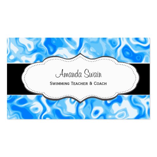 Blue abstract water texture Business Cards