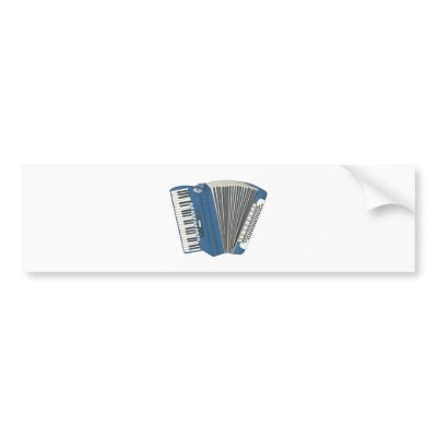 blue accordian bumper stickers by geekme