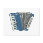 blue accordian post card