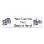 Blue accordion graphic image design, music bumper stickers