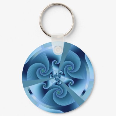 Blue Accordion Key Chains by fraktalina2