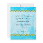 Blue Acid Wash with Gold Chain Wedding Invitation