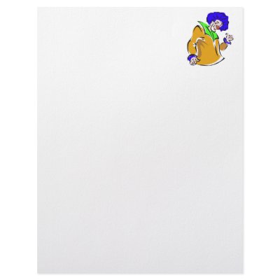 Blue afro clown letterhead by Clown_Town