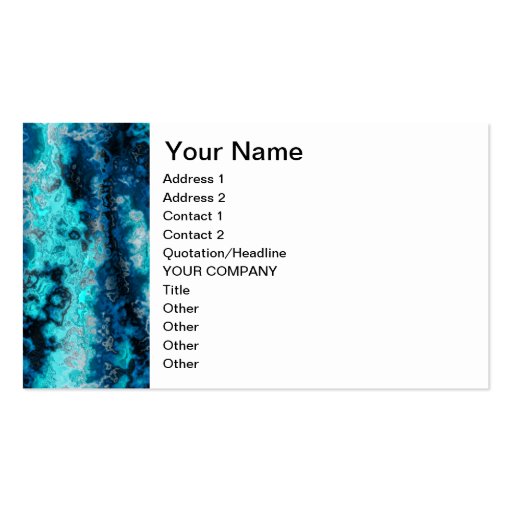 Blue Agate Business Card Template (front side)