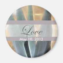 Blue Agave 1 Glow Love Wedding Fridge Magnets