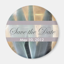 Blue Agave 1 Glow Save the Date Wedding Fridge Magnets