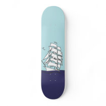 Blue AHOY! Skateboard Deck
