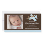 Blue Airplane Baby Boy Birth Annoucement photo cards
