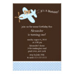 Blue Airplane Boy's Birthday Invitation
