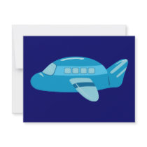 Blue Airplane invitations