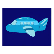Blue Airplane Invitation