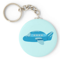 Blue Airplane Keychains