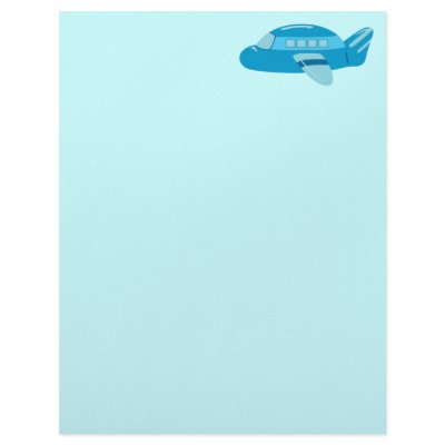 Blue Airplane Letterhead Template by toxiferous