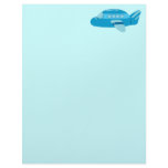 Blue Airplane Letterhead Template