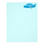 Blue Airplane Letterhead Template