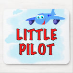Blue Airplane Little Pilot Mouse Mats