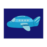 Blue Airplane Postcard