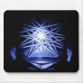 Blue alien like fish mouse mat