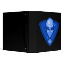 Blue Alien Logo 3 Ring Binder