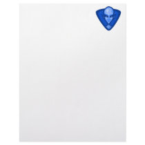 Blue Alien Logo Custom Letterhead