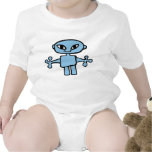 Blue Alien on a White Infant Creeper