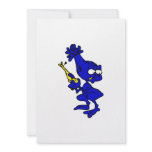 Blue Alien with toy gun! Custom Invitations