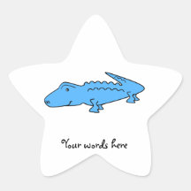 Blue alligator stickers
