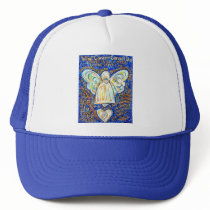 Blue & Gold Cancer Angel - Large hats by donnabellasangels Blue & Gold Cancer Angel - Large hats