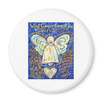 Blue &amp; Gold Cancer Angel - Large magnets