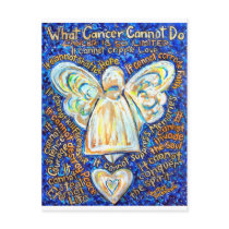 Blue &amp; Gold Cancer Angel - Large Postcards