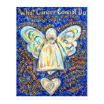 Blue &amp; Gold Cancer Angel - Large postcards