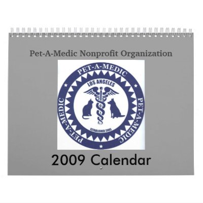 Blue&amp;White Logo, Pet-A-Medic N... - Customized Wall Calendar by Petamedic
