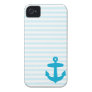 Blue Anchor and Light Blue Sailor Stripes Case-mate Iphone 4 Cases Blue Anchor and Light Blue Sailor Stripes Case-mate Iphone 4 Cases
