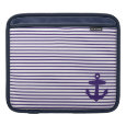 Blue Anchor and Navy Blue Sailor Stripes rickshaw_sleeve