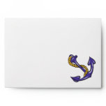 blue anchor and rope sailor boating design envelope