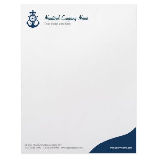 Blue Anchor Nautical letterhead letterhead