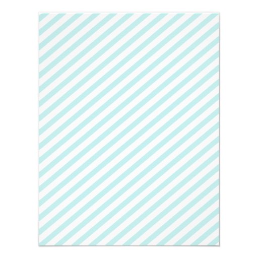 Blue Anchor on Mint Stripes Monogram Personalized Invitation