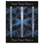 Blue and Black Abstract Design Fractal Art. Flyer Design