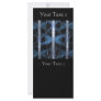 Blue and Black Abstract Design Fractal Art. Rack Card