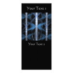 Blue and Black Abstract Design Fractal Art. Rack Card