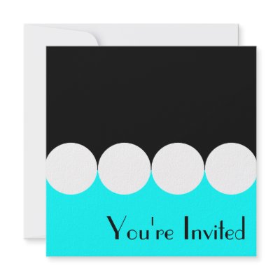Blue and Black Birthday Invitation by indolilly