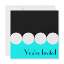 Blue and Black Birthday Invitation